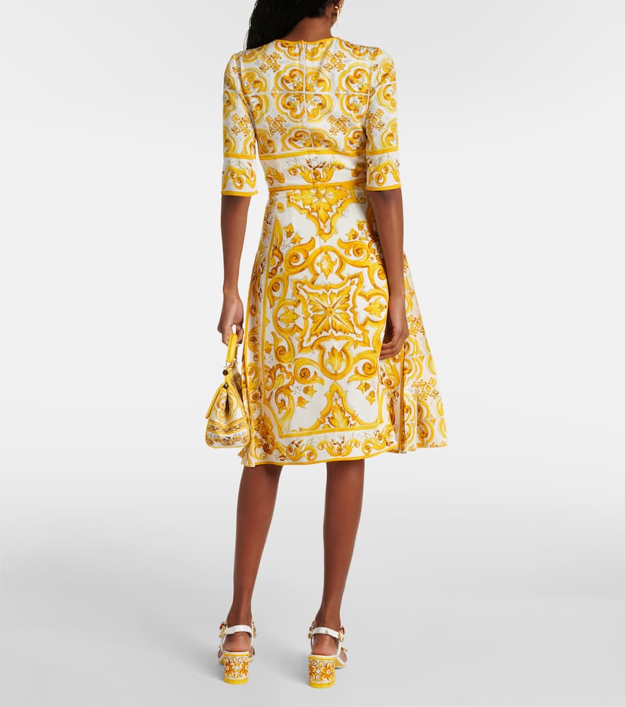 Majolica silk-blend charmeuse midi dress