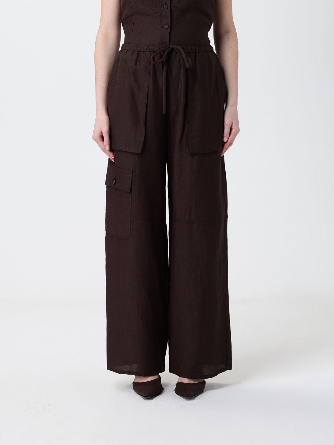 Pants Woman color Brown