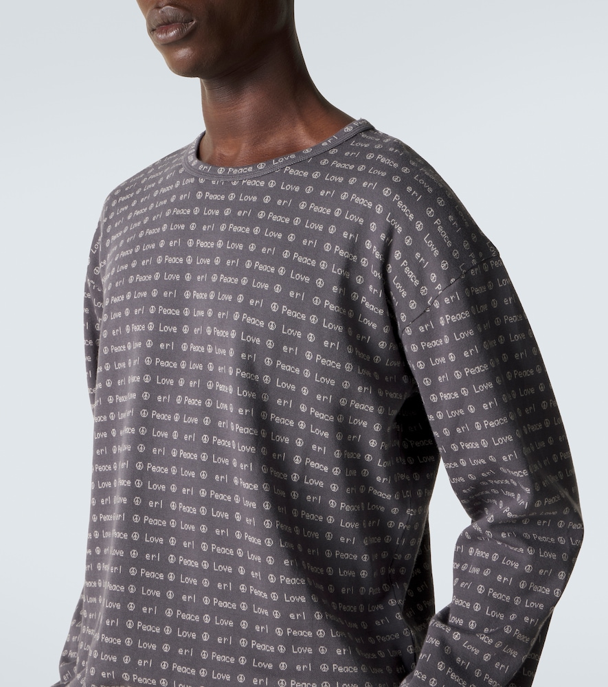 Jacquard cotton sweater
