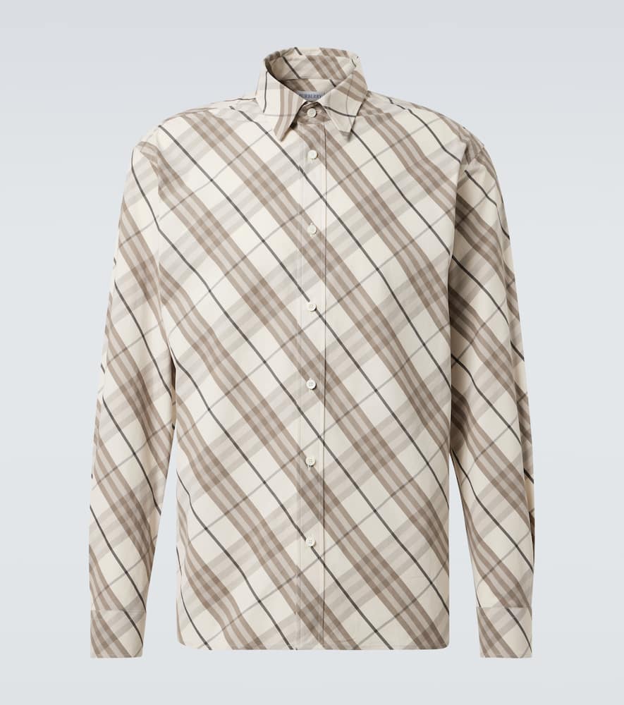 Check cotton overshirt