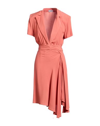 Woman Midi dress Salmon pink Size 6 Silk, Acetate
