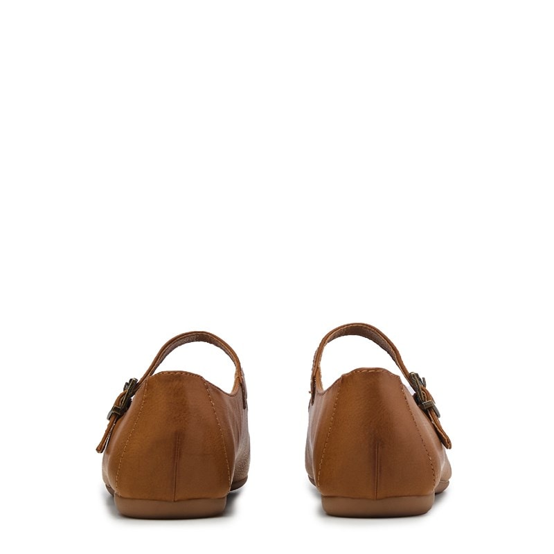 B. O.C. Women's Pippa Mary Jane Ballet Flat Shoes (Biscuit Tan)