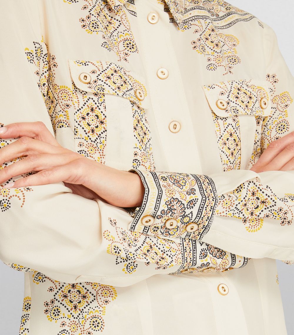 Silk-Blend Printed Shirt