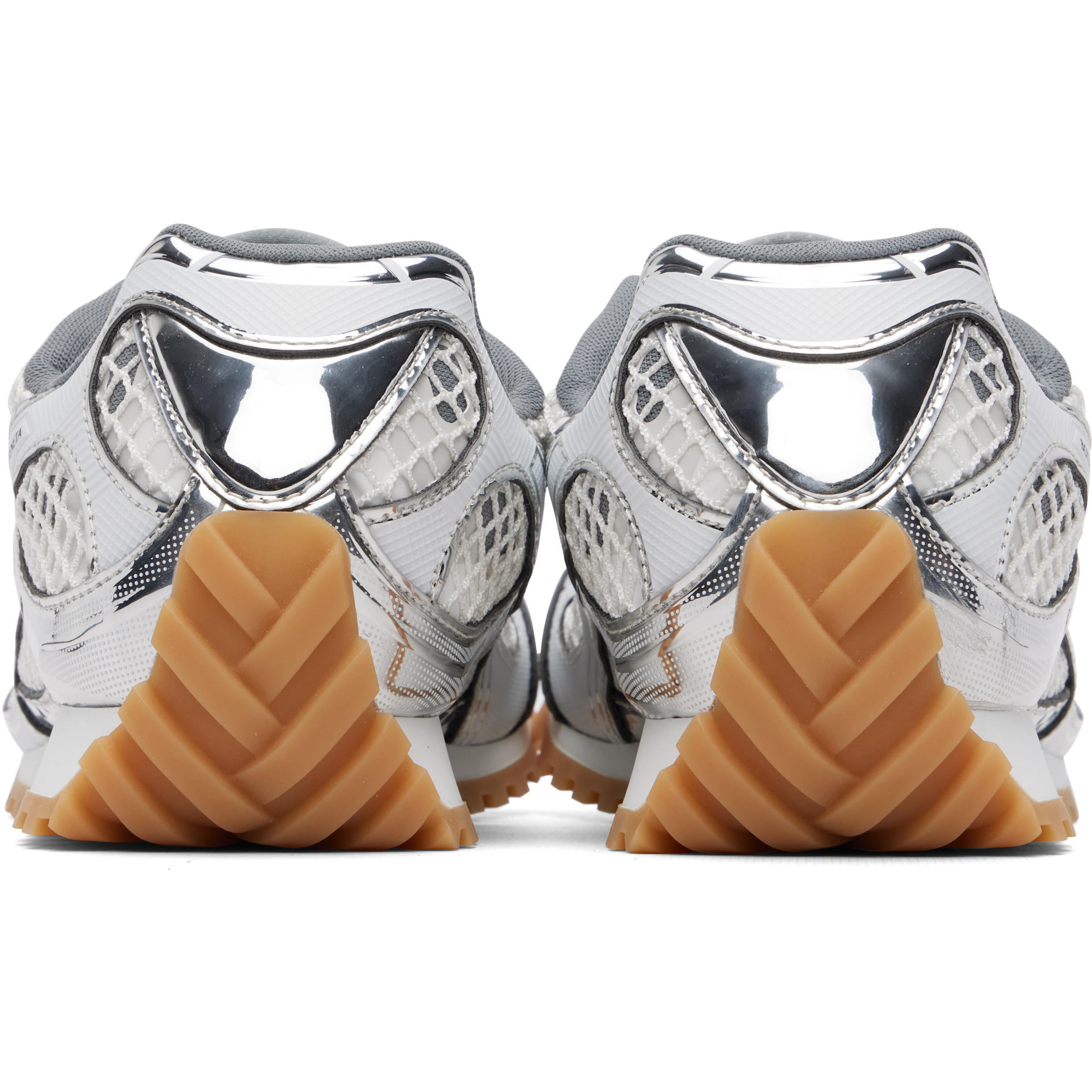 White & Silver Orbit Sneakers