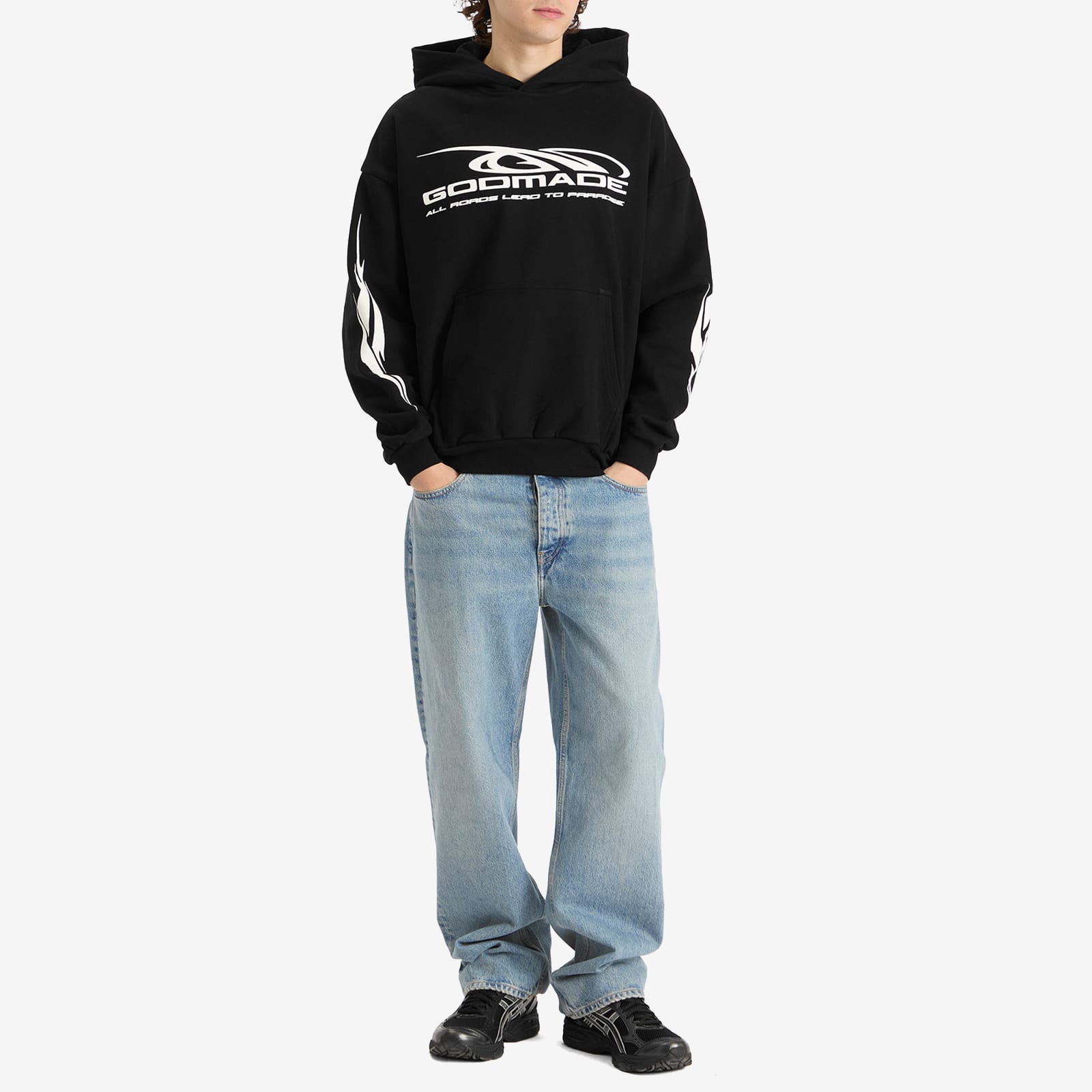 Men's Road To Paradise Hoodie Washed Black