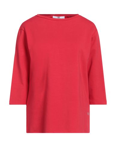 Woman Sweatshirt Red Size M/L Cotton, Elastane