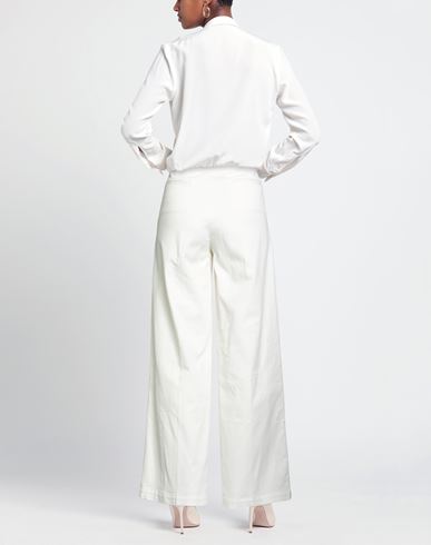 True Avenue Woman Pants Ivory Size 27 Cotton, Elastane