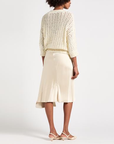 Woman Sweater Cream Size 12 Cotton, Polyester