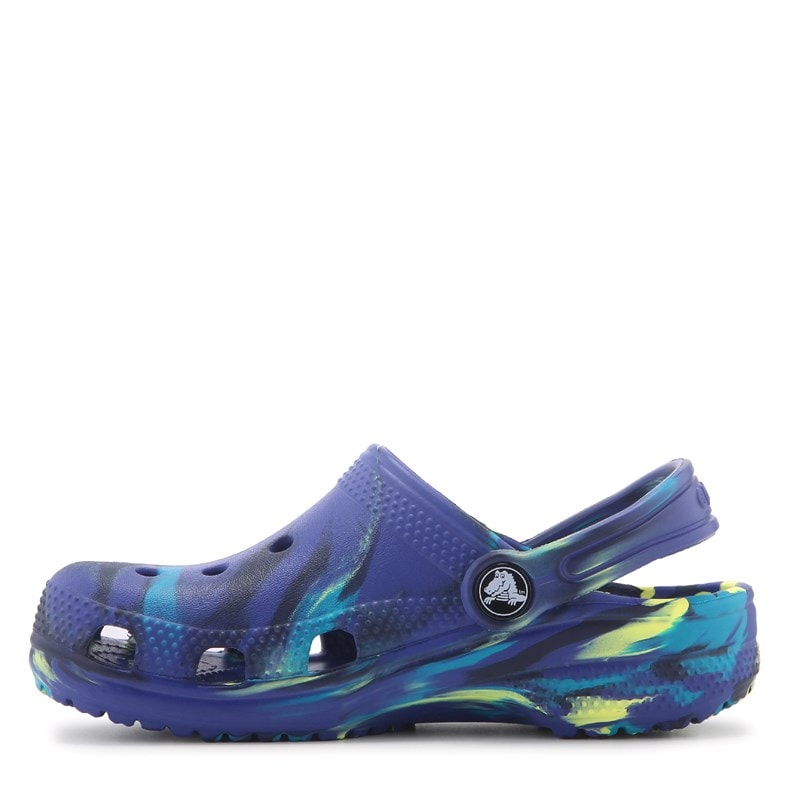 Kids' Marbled Classic Clog Little/Big Kid Sandals (Navy/Teal Marble)