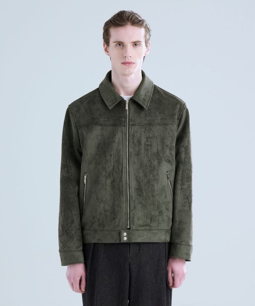 Manda suede jacket khaki