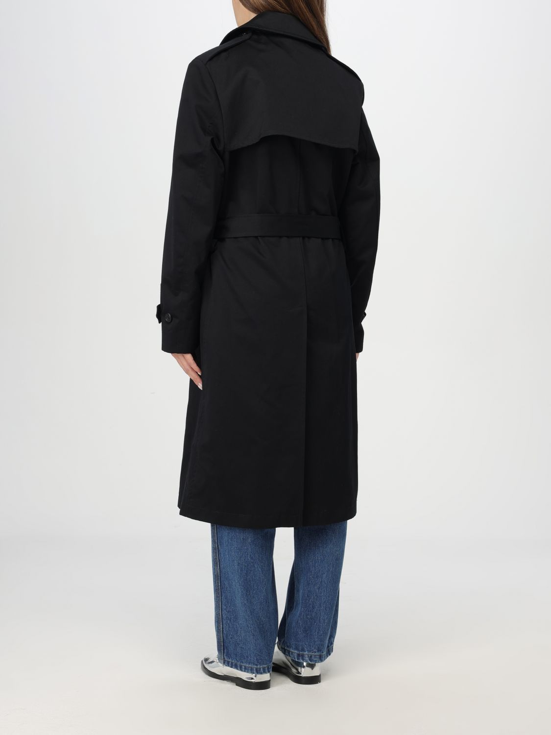 Cotton trench coat - Black