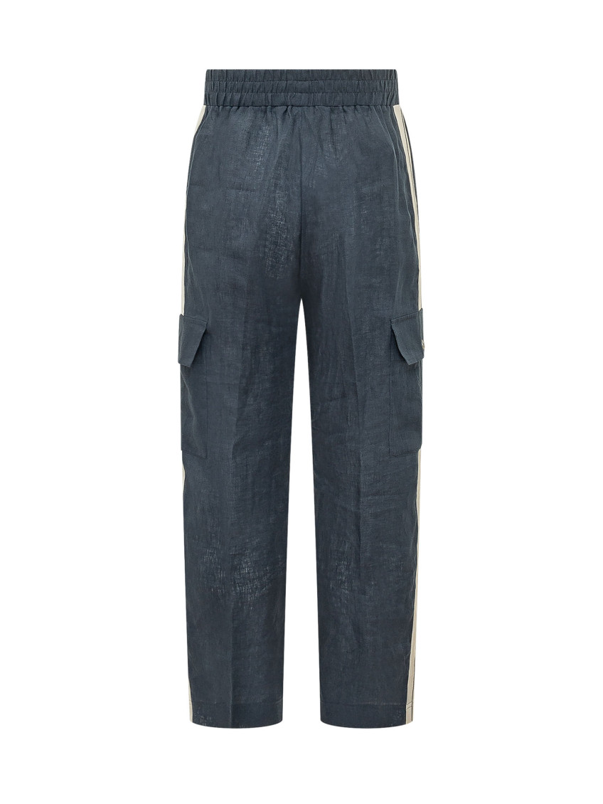 Navy Blue Straight Cargos Pants