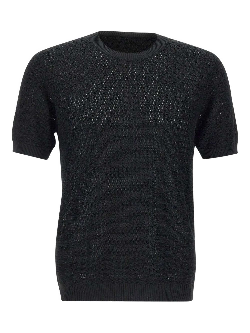 Kangra open-knit T-shirt - Black
