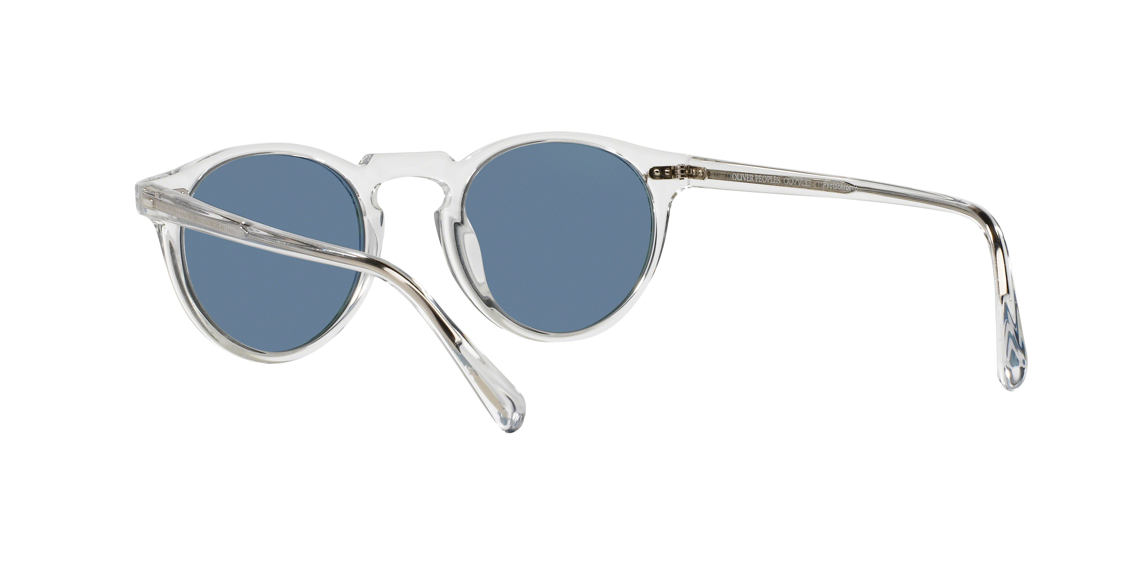 Oliver Peoples Unisex Oliver Peoples OV5217S GREGORY PECK SUN 1101R8 Sunglasses Acetate Transparent Grey Pantos Photochromic
