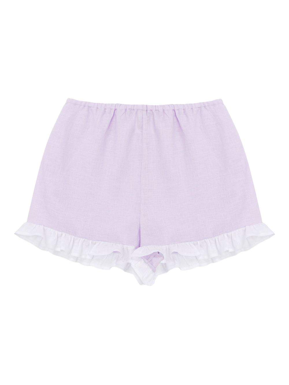 Ruffled-hem shorts - Pink