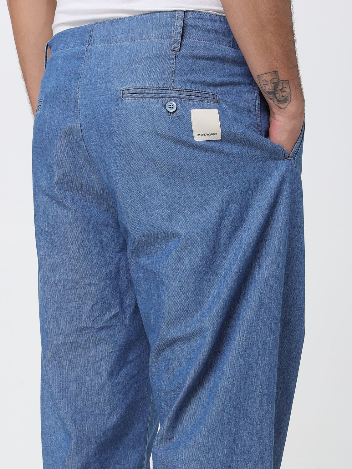 Pants Men color Stone Washed