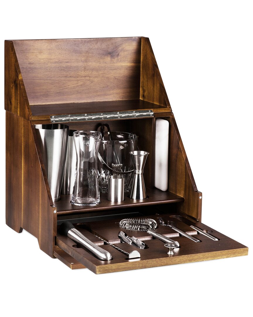 Dnu Madison Acacia Tabletop Bar Set