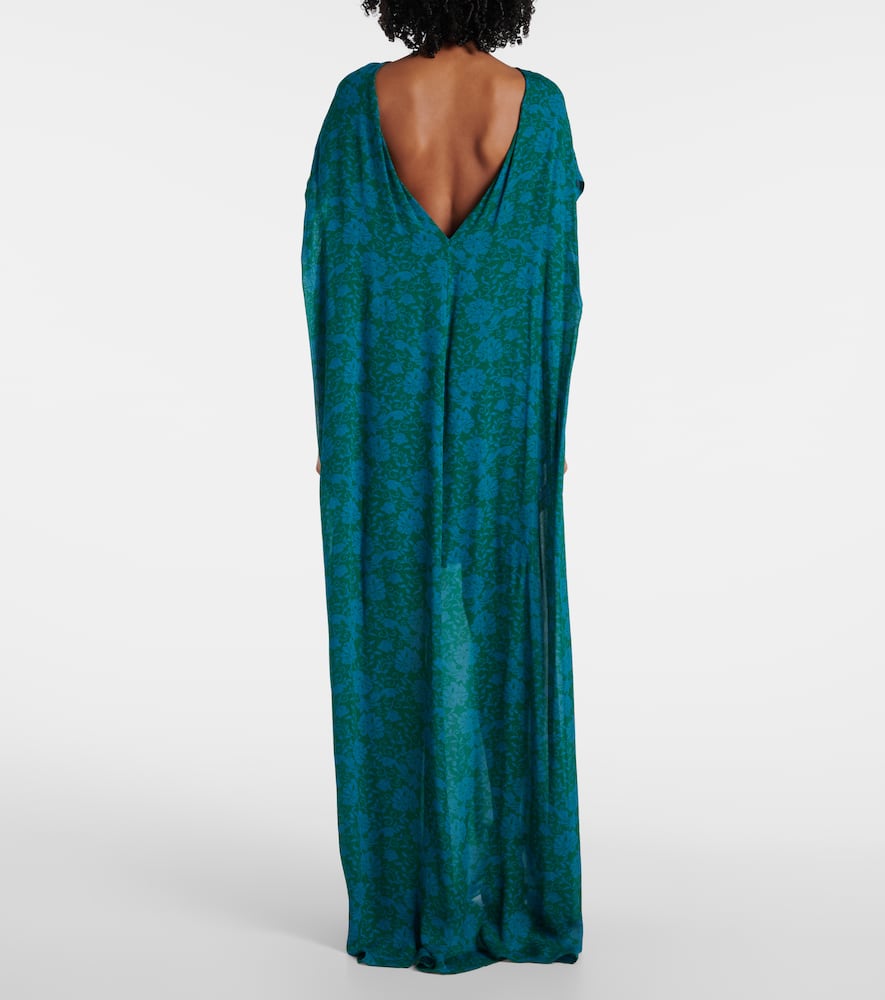Printed embellished maxi dress