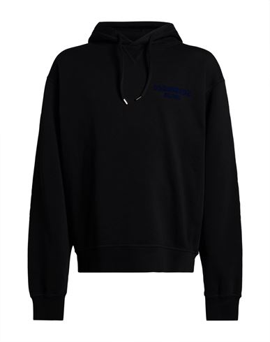 Man Sweatshirt Black Size L Cotton, Elastane