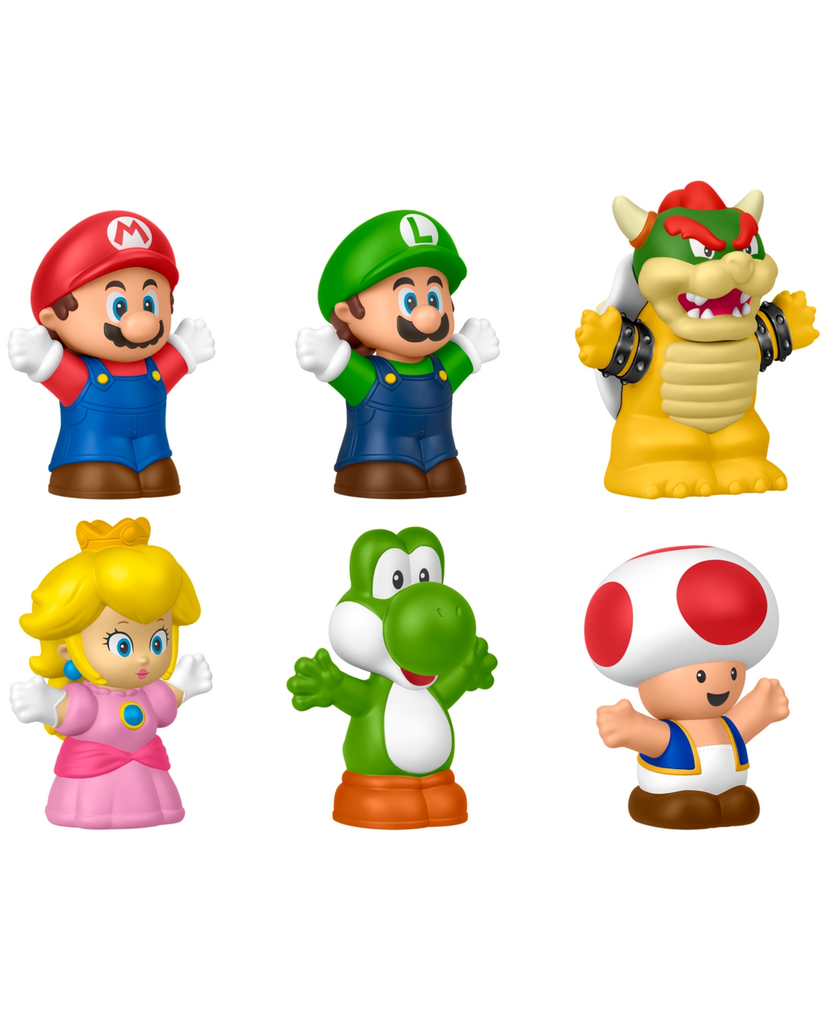 Fisher Price My Mario Figure 6-Pack Toy Set for Toddlers and Kids - Assorted