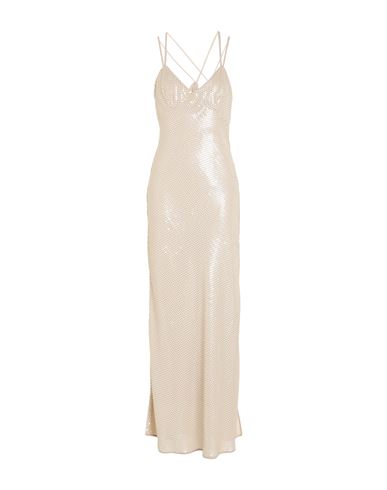 Woman Maxi dress Sand Size 6 Polyester