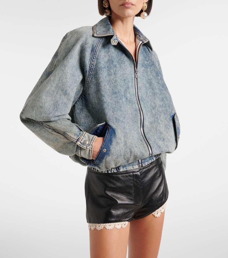 Denim blouson jacket