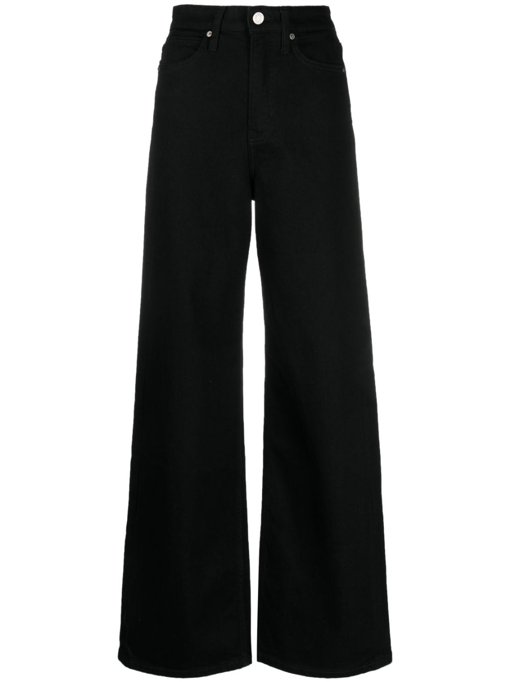 High-waisted wide-leg jeans - Black