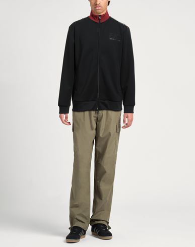 Man Sweatshirt Black Size 3XL Polyester, Viscose, Elastane