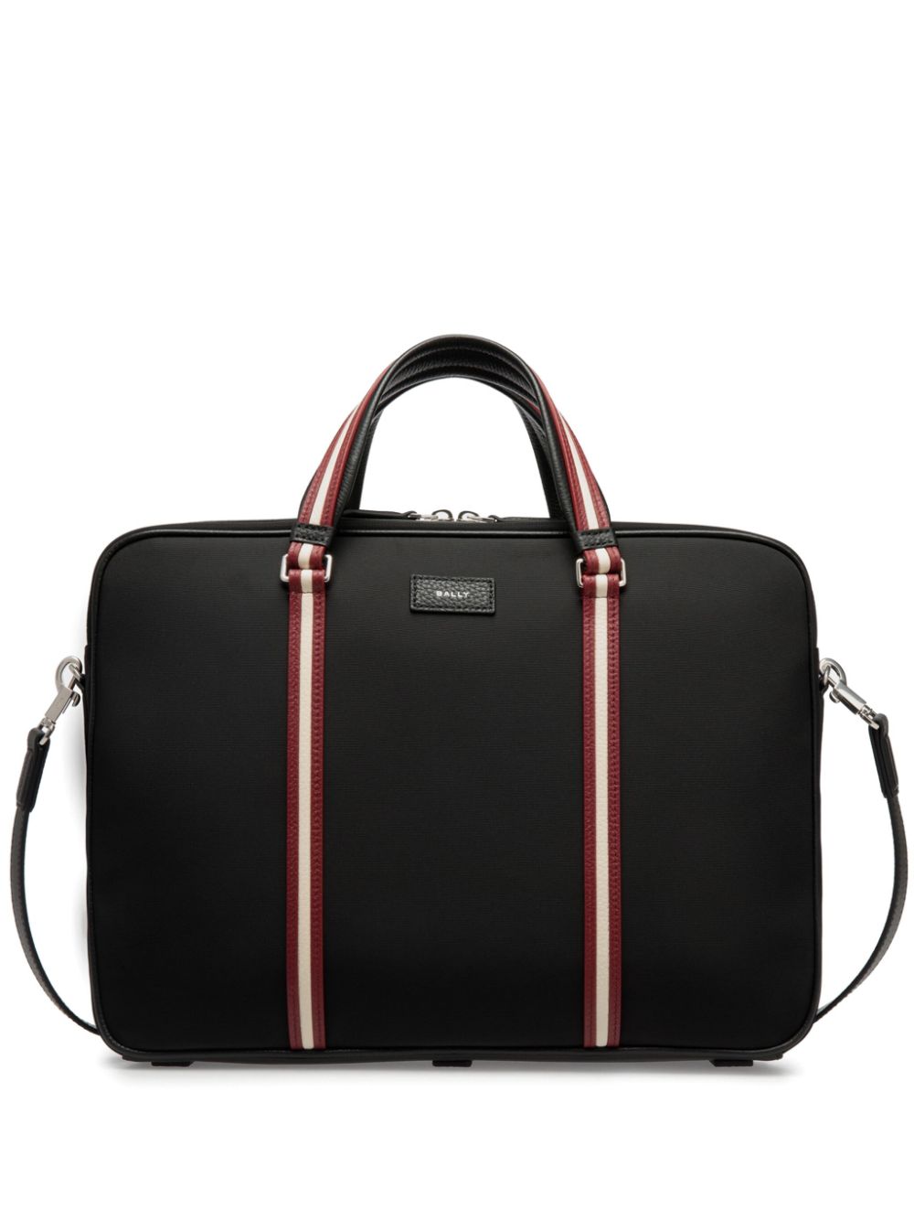 Leather laptop bag - Black