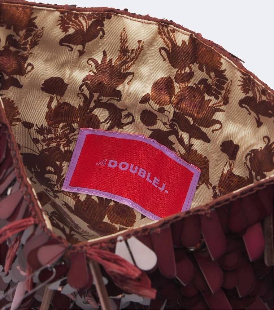 Dustbag embellished pouch