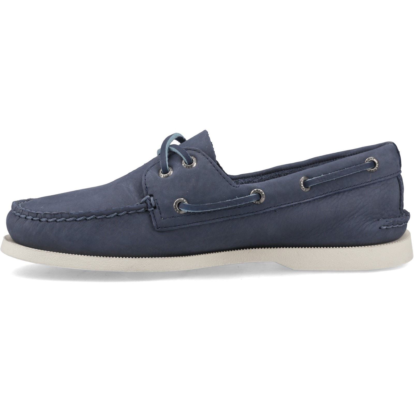 Sperry Authentic 2 Eye Leather Men's Dark Blue Boat Shoe
