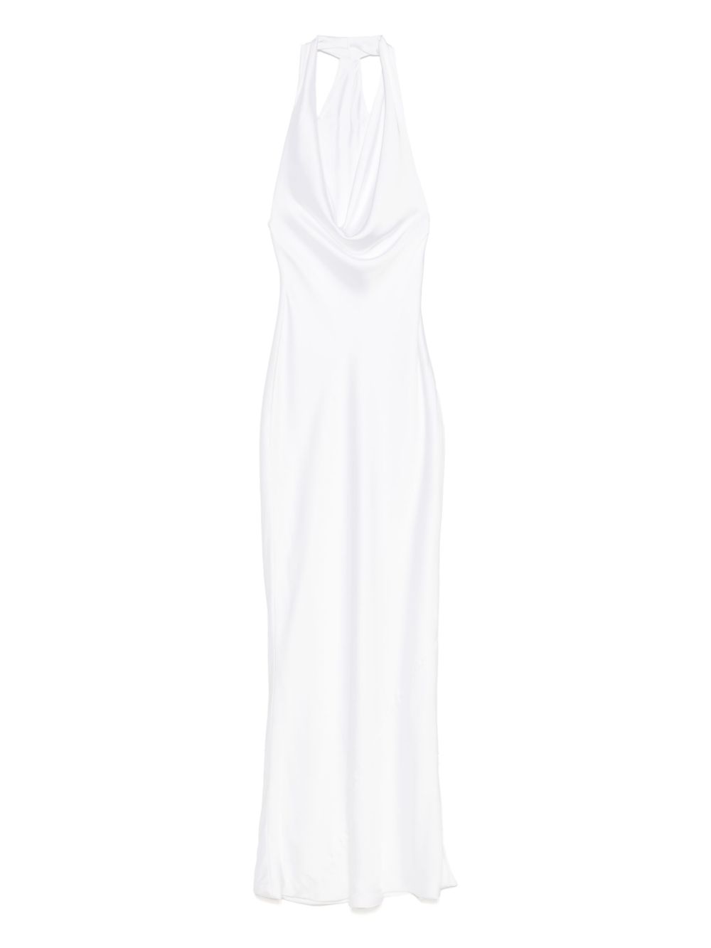 Halter drape gown - White