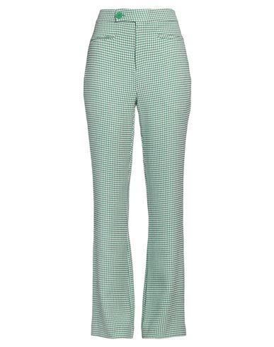 Woman Pants Green Size S Polyester, Viscose, Elastane