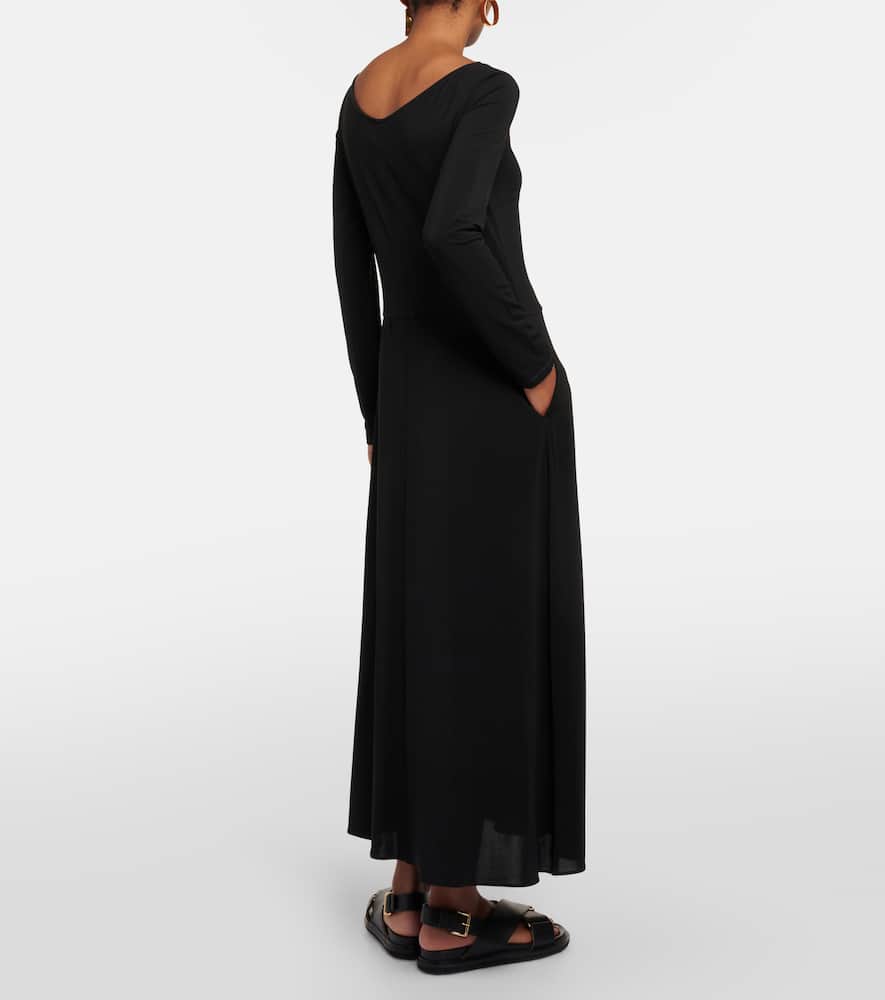 Valido pleated jersey maxi dress