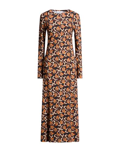 Malìparmi Woman Maxi dress Brown Size 6 Viscose, Elastane