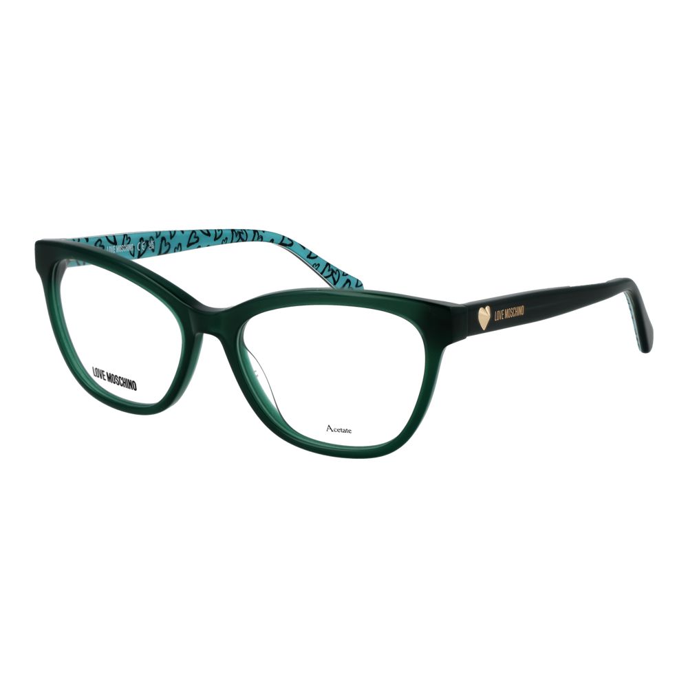 MO-1056765 Bicolor Acetate Cat Eye Eyeglasses — Green