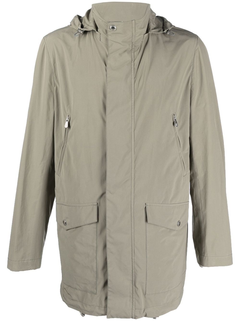 Hooded waterproof jacket - Green