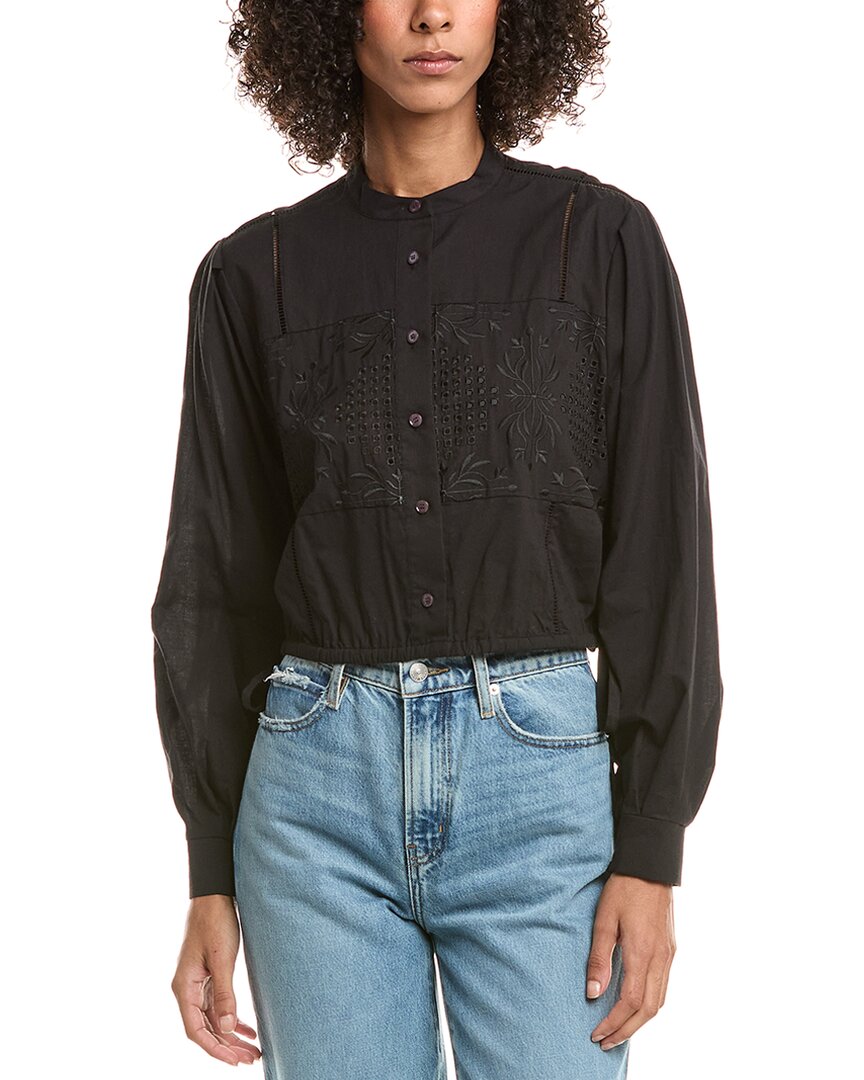 Malory Garden Tile Eyelet Blouse