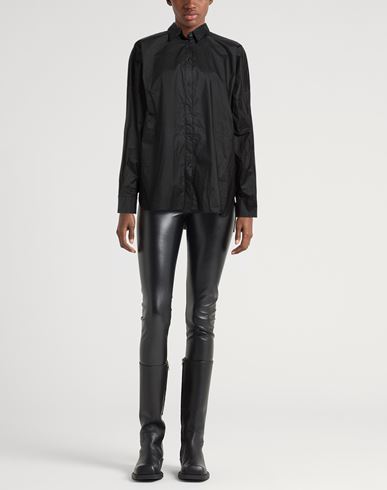 Woman Shirt Black Size 4 Cotton, Polyurethane