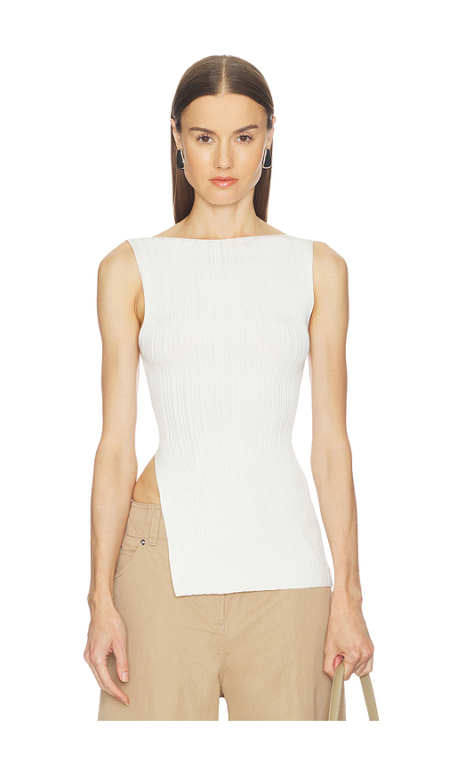 Camila Coelho Haylen Top in Ivory. L. Also in M, S, XL