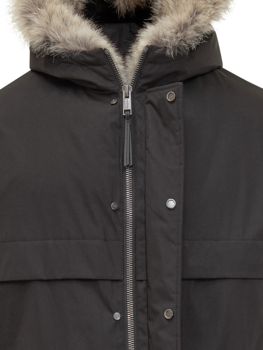 Black Solid Hood Jacket