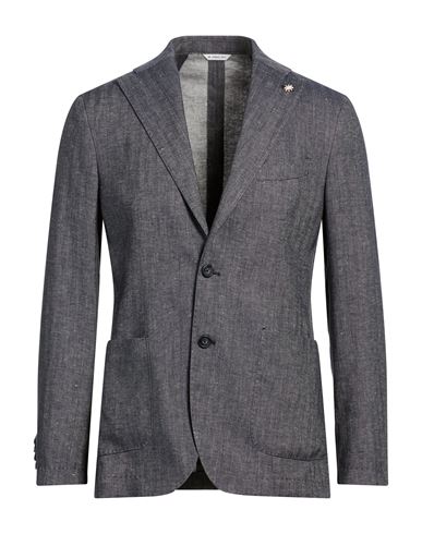 Man Blazer Blue Size 38 Cotton, Linen