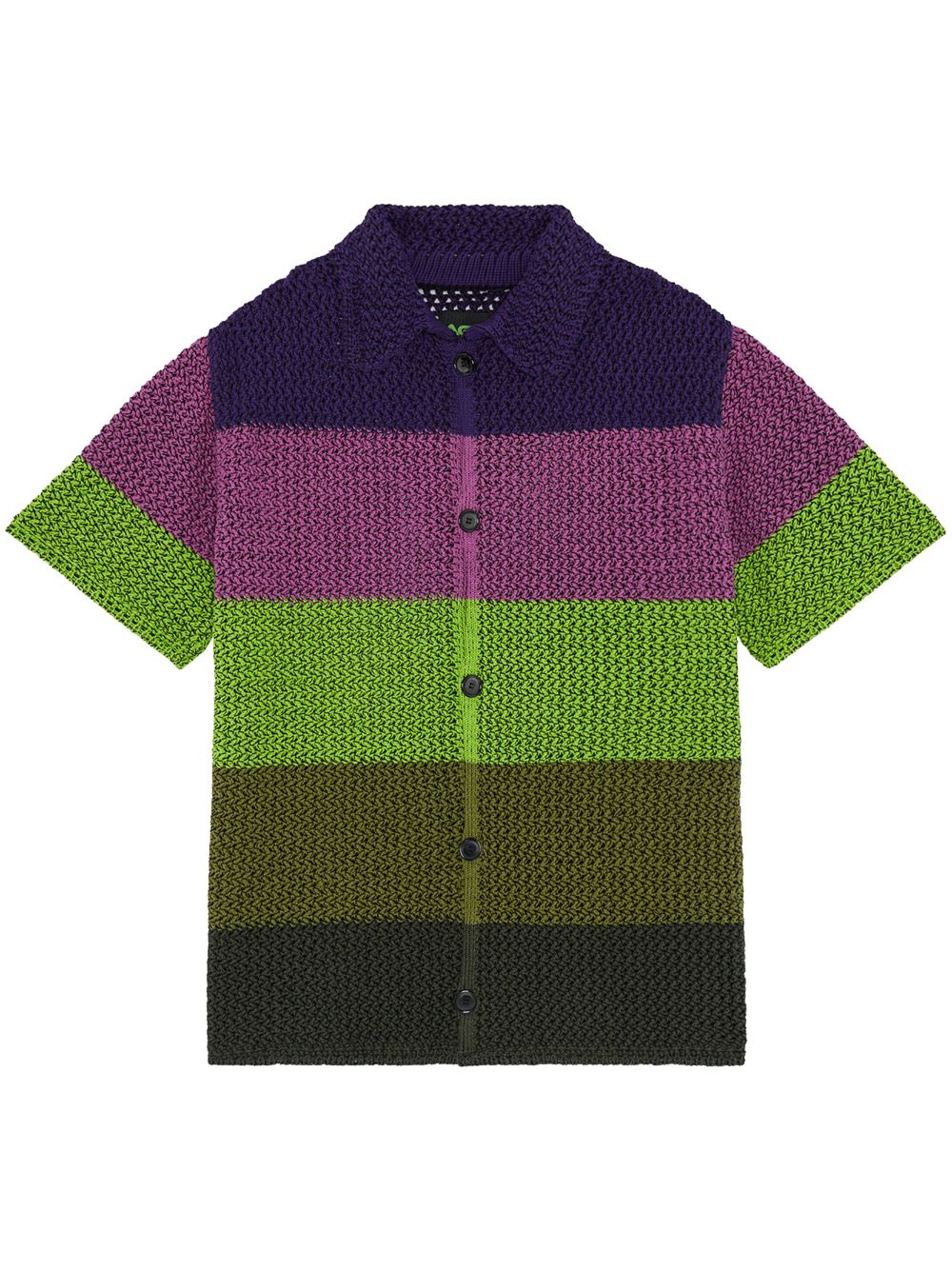 Stripe crochet shirt - Blue
