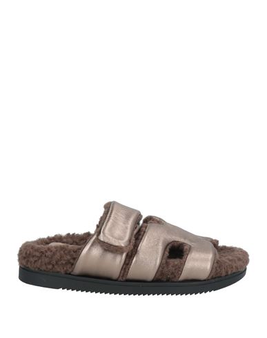 Woman Sandals Bronze Size 9 Leather
