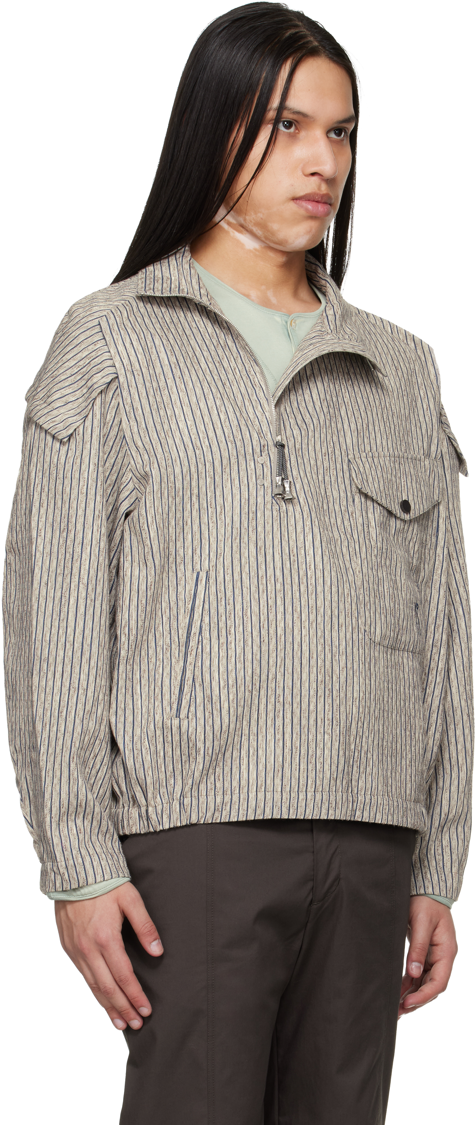 Brown Farkas Pullover Jacket