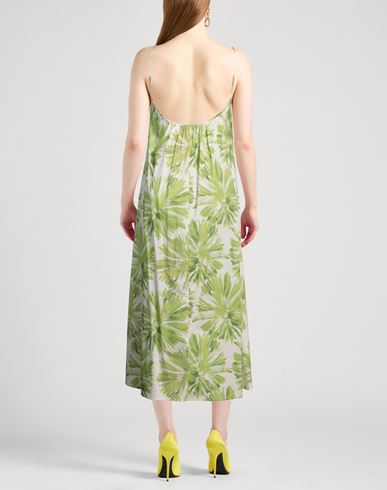 Liviana Conti Woman Midi dress Light green Size 4 Cotton, Elastane