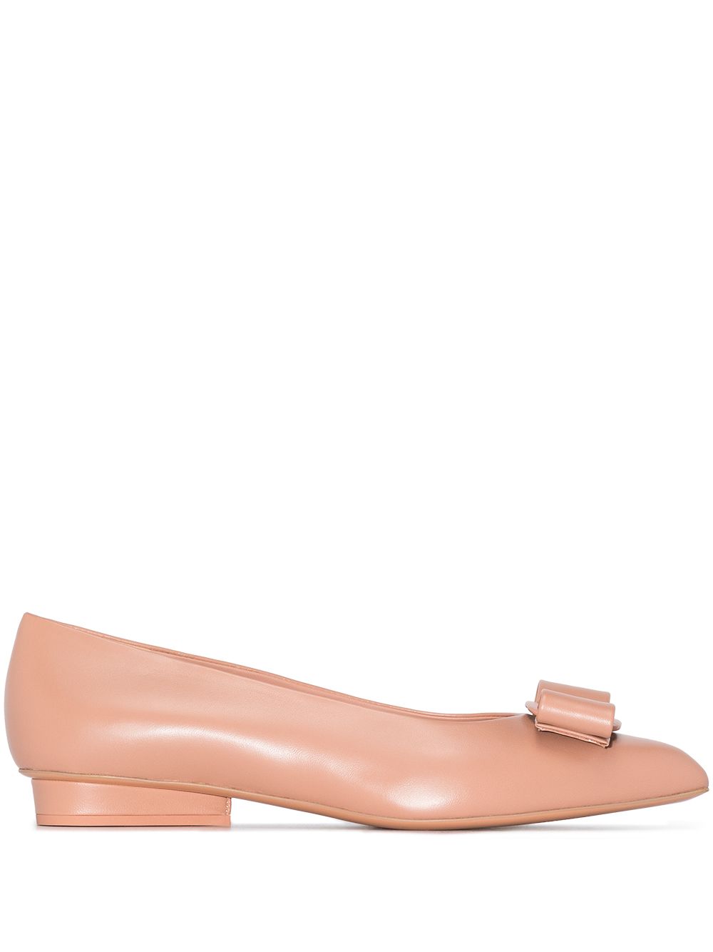 Viva 20mm bow-detail leather pumps - Pink