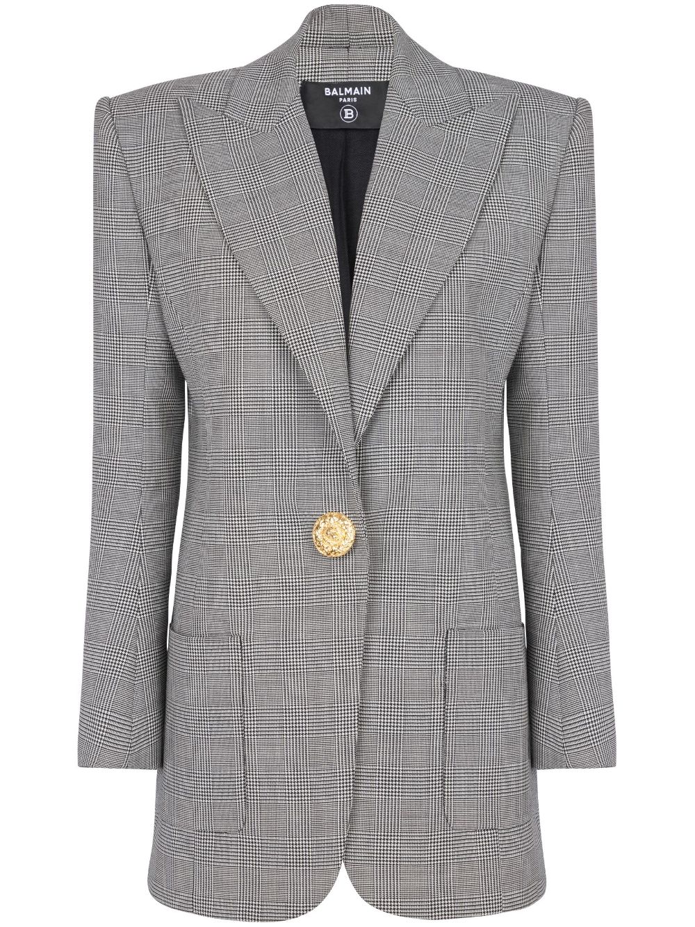 Single-breasted wool blazer - Grey