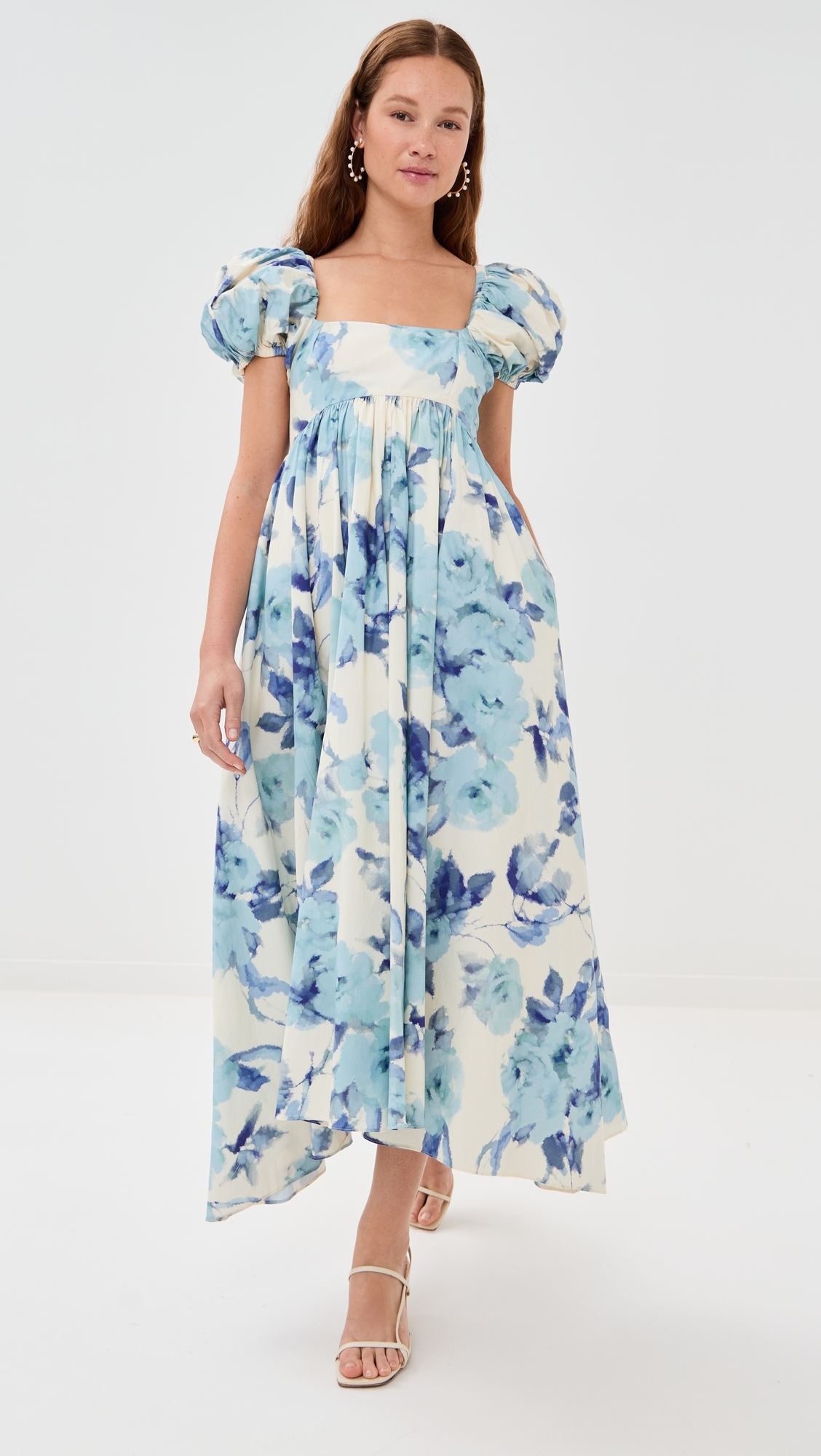 Rory Midi Dress Blue Rose