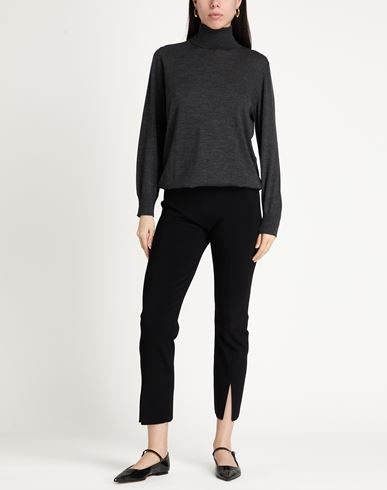 Woman Turtleneck Charcoal Size 12 Wool, Silk, Cashmere